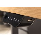 Állítható magasságú íróasztal Jayden 160 cm tölgy utánzata