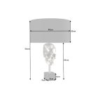 Design asztali lámpa Madigan 56 cm fekete-ezüst