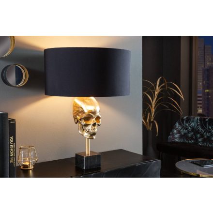 Design asztali lámpa Madigan 56 cm fekete-arany