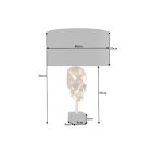 Design asztali lámpa Madigan 56 cm fekete-arany