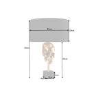 Design asztali lámpa Madigan 56 cm fekete-arany