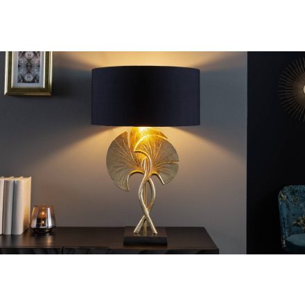 Design asztali lámpa Rashid 62 cm fekete-arany
