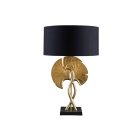 Design asztali lámpa Rashid 62 cm fekete-arany