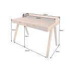 Design íróasztal Freddo 120 cm mangó