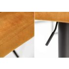 Design bárszék Walnut mustársárga bársony