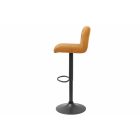 Design bárszék Walnut mustársárga bársony