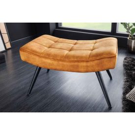 Design lábtartó Sweden mustársárga bársony