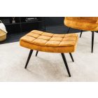 Design lábtartó Sweden mustársárga bársony