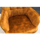 Design fotel Sweden mustársárga bársony