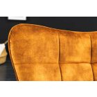 Design fotel Sweden mustársárga bársony