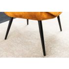 Design fotel Sweden mustársárga bársony