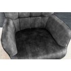 Design fotel Sweden szürke bársony