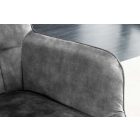 Design fotel Sweden szürke bársony