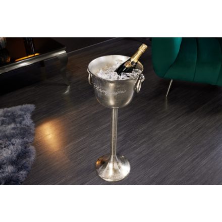 Design pezsgő hűtő Champagne 80 cm ezüst