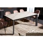 Széthúzható luxus étkezőasztal Narissara 180-240 cm fehér - márvány utánzat