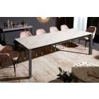 Széthúzható luxus étkezőasztal Narissara 180-240 cm fehér - márvány utánzat