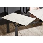 Széthúzható luxus étkezőasztal Narissara 180-240 cm fehér - márvány utánzat