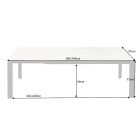 Széthúzható luxus étkezőasztal Narissara 180-240 cm fehér - márvány utánzat