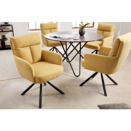 Design forgószék Maddison mustársárga