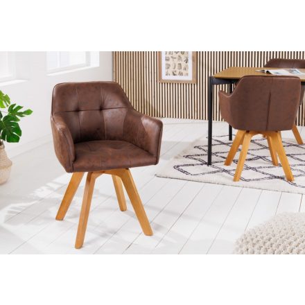 Design forgószék Galileo antik barna