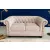 Design 2 személyes ülőgarnitúra Chesterfield 150 cm pezsgő bársony