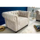 Design fotel Chesterfield pezsgő bársony