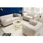 Design fotel Chesterfield pezsgő bársony