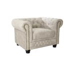 Design fotel Chesterfield pezsgő bársony