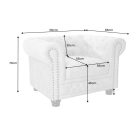 Design fotel Chesterfield pezsgő bársony