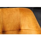 Design forgószék Galileo mustársárga bársony