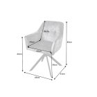 Design forgószék Galileo mustársárga bársony