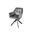 Design forgószék Galileo sötétszürke bársony