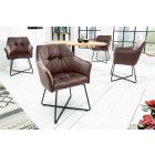 Design szék Giuliana taupe barna