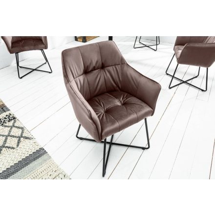 Design szék Giuliana taupe barna