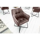 Design szék Giuliana taupe barna