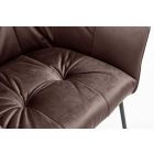 Design szék Giuliana taupe barna