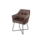 Design szék Giuliana taupe barna