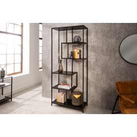 Design könyvespolc Maille 185 x 77 cm fekete kőris 