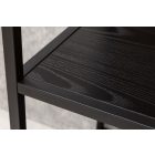 Design könyvespolc Maille 185 x 77 cm fekete kőris 