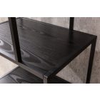 Design könyvespolc Maille 185 x 77 cm fekete kőris 