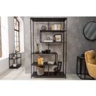 Design könyvespolc Maille 185 x 114 cm fekete kőris