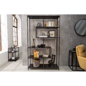 Design könyvespolc Maille 185 x 114 cm fekete kőris