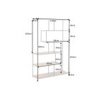 Design könyvespolc Maille 185 x 114 cm vad tölgy 