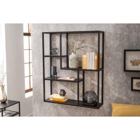 Design fali polc Maille 91 cm fekete kőris