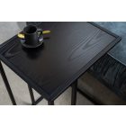 Design oldalsó asztal Maille 43 cm fekete kőris