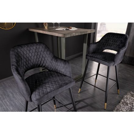 Design bárszék Laney antracit bársony