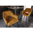 Design bárszék Laney mustársárga bársony 