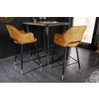 Design bárszék Laney mustársárga bársony 