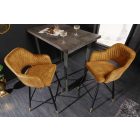 Design bárszék Laney mustársárga bársony 