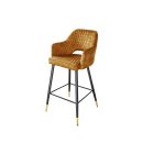 Design bárszék Laney mustársárga bársony 